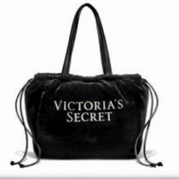 Victoria's Secret Handbags - Victoria’s Secret Velvet Rhinestone Drawstring Bag
